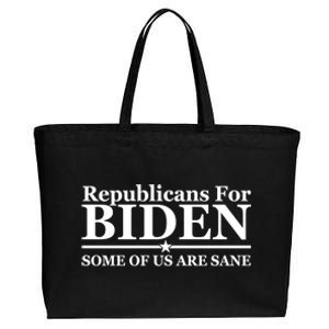 Republicans For Biden Some Of Us Are Sane Cotton Canvas Jumbo Tote