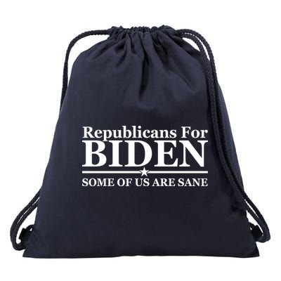 Republicans For Biden Some Of Us Are Sane Drawstring Bag