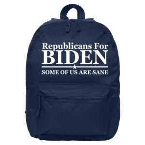 Republicans For Biden Some Of Us Are Sane 16 in Basic Backpack