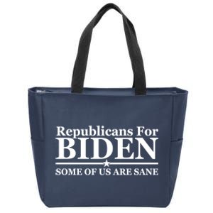 Republicans For Biden Some Of Us Are Sane Zip Tote Bag