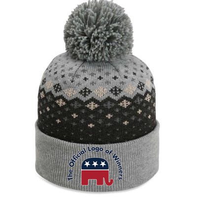 Republicans The Official Logo of Winners The Baniff Cuffed Pom Beanie