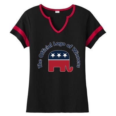 Republicans The Official Logo of Winners Ladies Halftime Notch Neck Tee