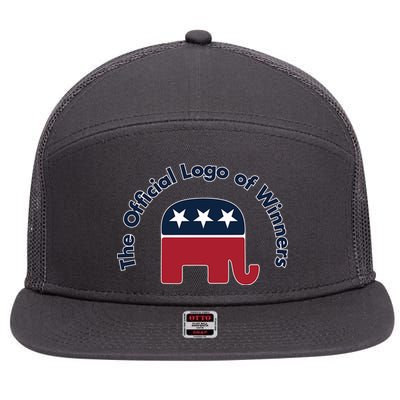 Republicans The Official Logo of Winners 7 Panel Mesh Trucker Snapback Hat