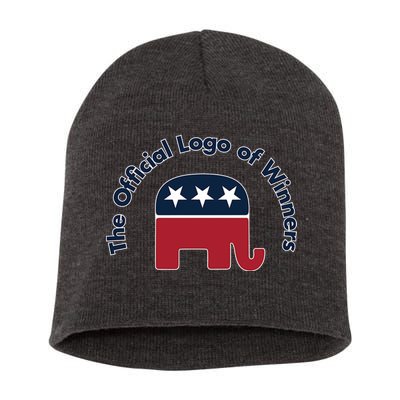 Republicans The Official Logo of Winners Short Acrylic Beanie