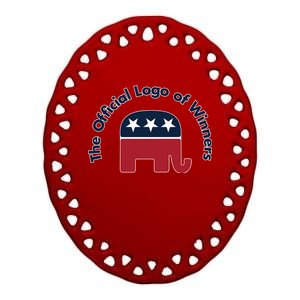 Republicans The Official Logo of Winners Ceramic Oval Ornament