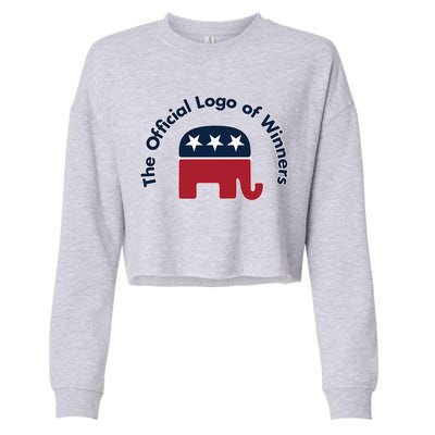 Republicans The Official Logo of Winners Cropped Pullover Crew