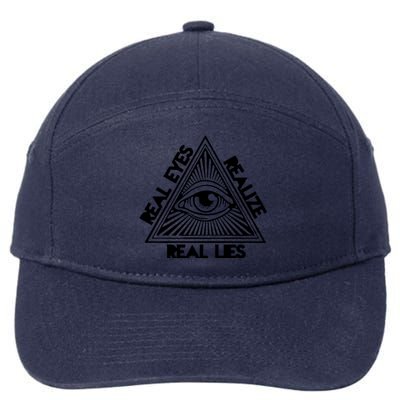 Real Eyes Realize Real Lies Truth 7-Panel Snapback Hat