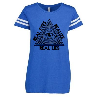 Real Eyes Realize Real Lies Truth Enza Ladies Jersey Football T-Shirt