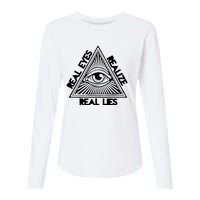 Real Eyes Realize Real Lies Truth Womens Cotton Relaxed Long Sleeve T-Shirt