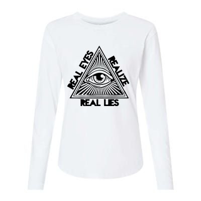 Real Eyes Realize Real Lies Truth Womens Cotton Relaxed Long Sleeve T-Shirt