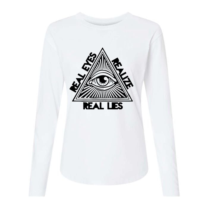 Real Eyes Realize Real Lies Truth Womens Cotton Relaxed Long Sleeve T-Shirt