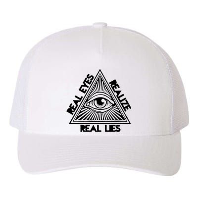 Real Eyes Realize Real Lies Truth Yupoong Adult 5-Panel Trucker Hat