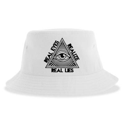 Real Eyes Realize Real Lies Truth Sustainable Bucket Hat