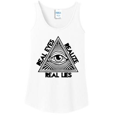 Real Eyes Realize Real Lies Truth Ladies Essential Tank