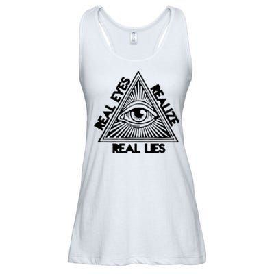 Real Eyes Realize Real Lies Truth Ladies Essential Flowy Tank