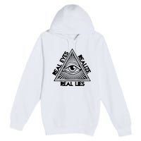 Real Eyes Realize Real Lies Truth Premium Pullover Hoodie