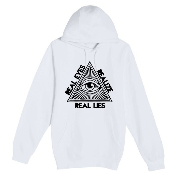 Real Eyes Realize Real Lies Truth Premium Pullover Hoodie