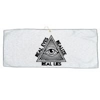 Real Eyes Realize Real Lies Truth Large Microfiber Waffle Golf Towel