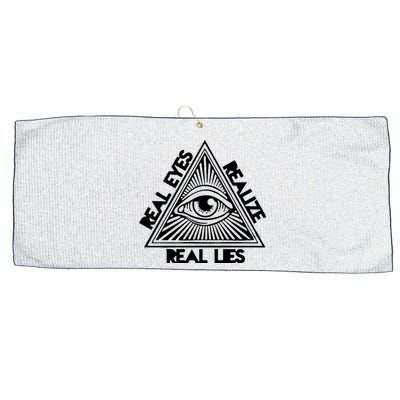 Real Eyes Realize Real Lies Truth Large Microfiber Waffle Golf Towel