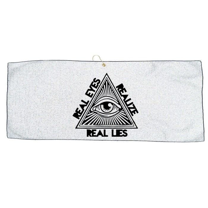 Real Eyes Realize Real Lies Truth Large Microfiber Waffle Golf Towel