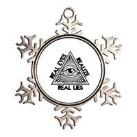 Real Eyes Realize Real Lies Truth Metallic Star Ornament