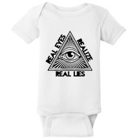 Real Eyes Realize Real Lies Truth Baby Bodysuit