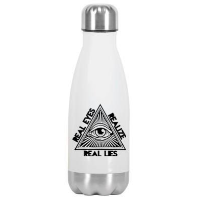 Real Eyes Realize Real Lies Truth Stainless Steel Insulated Water Bottle