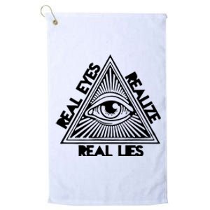 Real Eyes Realize Real Lies Truth Platinum Collection Golf Towel