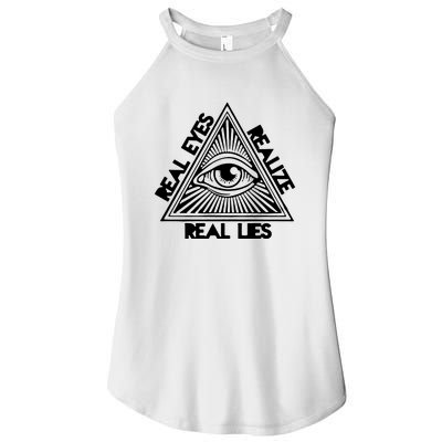 Real Eyes Realize Real Lies Truth Women's Perfect Tri Rocker Tank