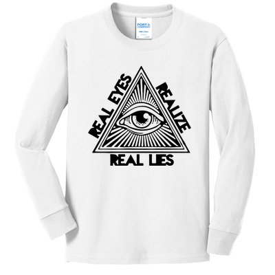 Real Eyes Realize Real Lies Truth Kids Long Sleeve Shirt