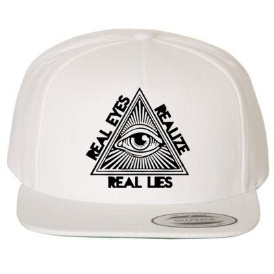 Real Eyes Realize Real Lies Truth Wool Snapback Cap