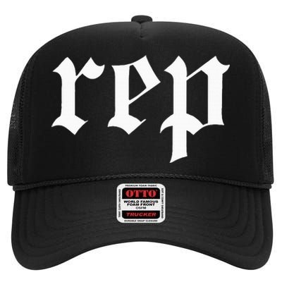 Rep Expression High Crown Mesh Back Trucker Hat