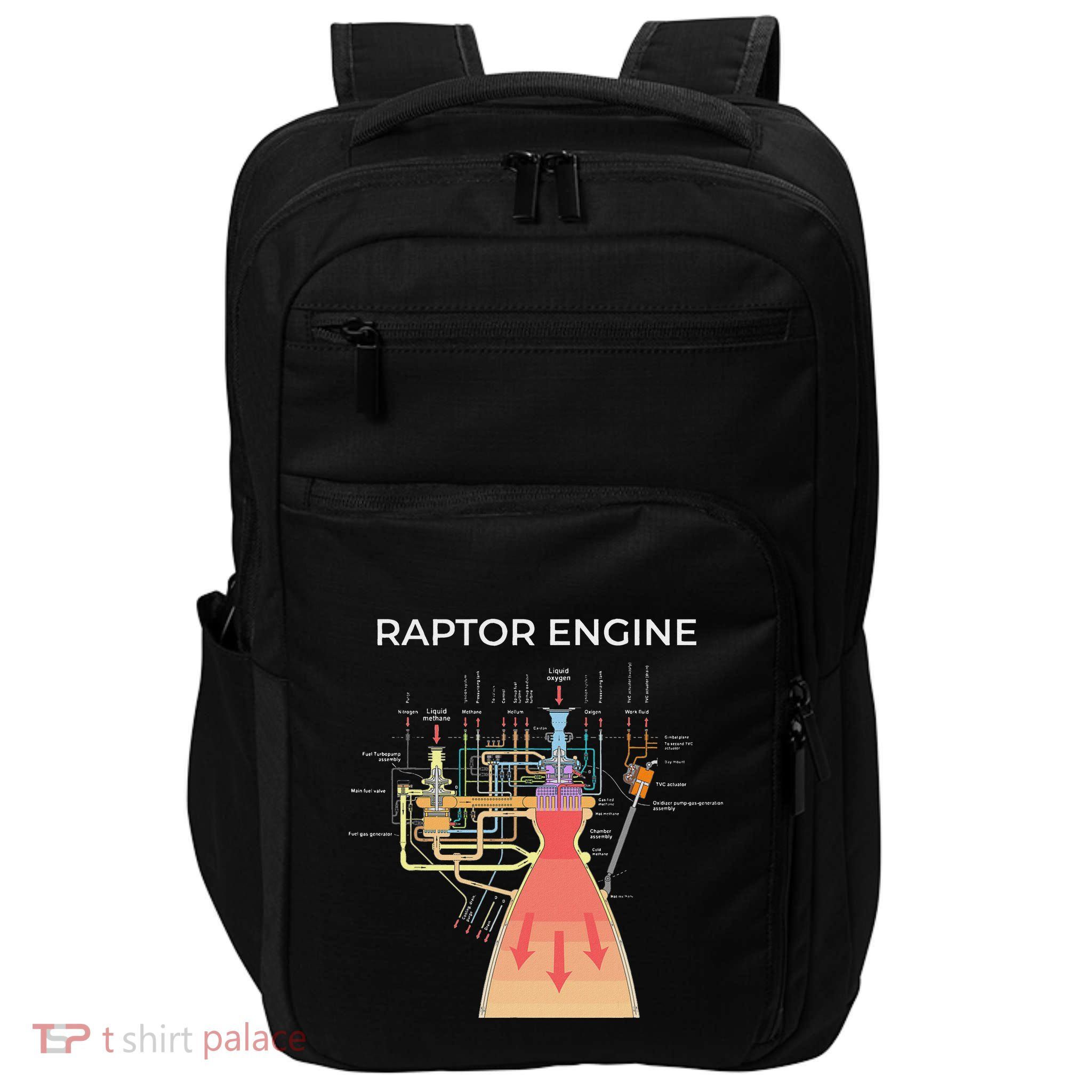 Raptor Engine Rocket Scientist Impact Tech Backpack