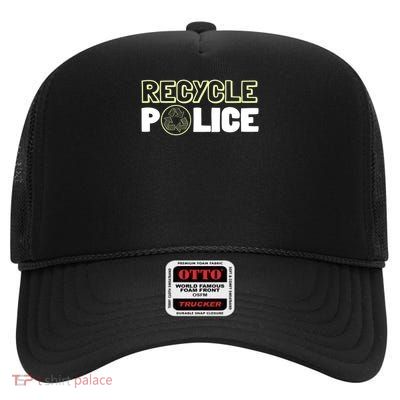Recycling Environtalist Recycle Police Earth Day Nature Gift High Crown Mesh Back Trucker Hat