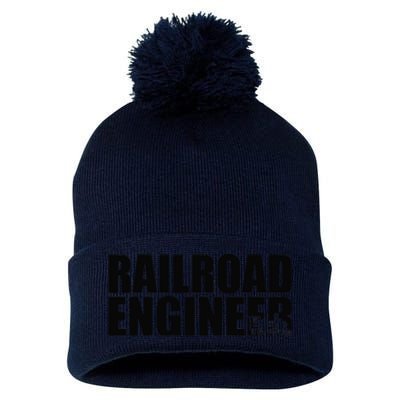 Railroad Engineer Pom Pom 12in Knit Beanie