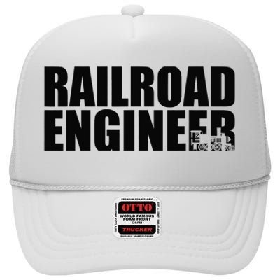 Railroad Engineer High Crown Mesh Back Trucker Hat