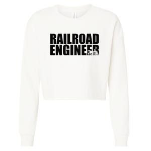 Railroad Engineer Cropped Pullover Crew