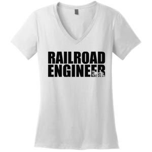 Railroad Engineer Women's V-Neck T-Shirt