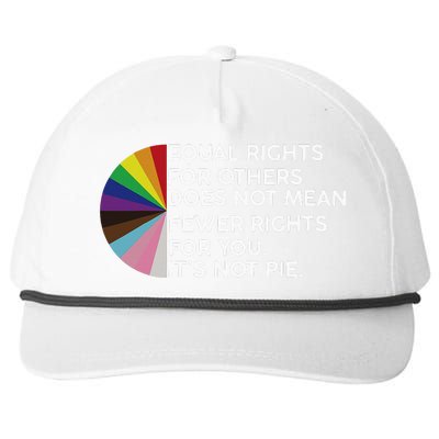 Rainbow Equal Rights Its Not Pie Snapback Five-Panel Rope Hat