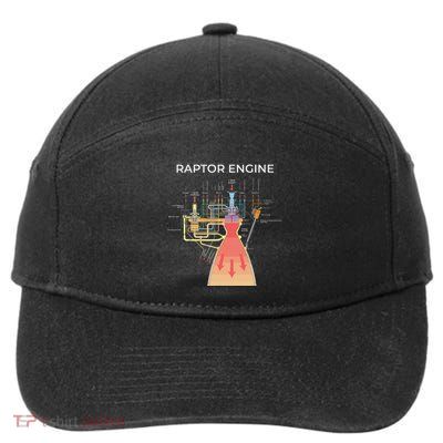 Raptor Engine Rocket Scientist 7-Panel Snapback Hat