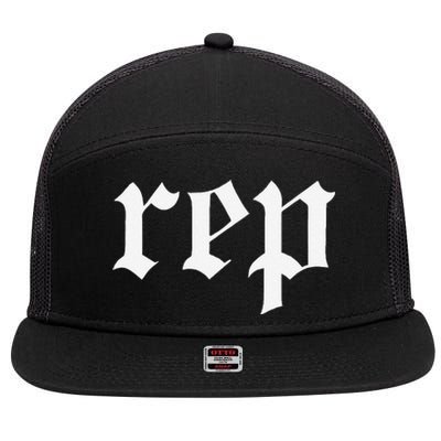 Rep Expression 7 Panel Mesh Trucker Snapback Hat