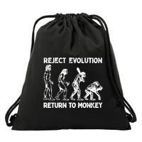 Reject Evolution Return To Monkey Drawstring Bag