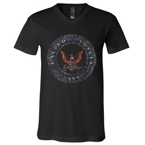 Rough Emblem V-Neck T-Shirt