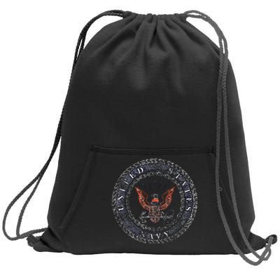 Rough Emblem Sweatshirt Cinch Pack Bag