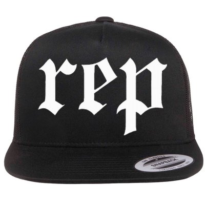 Rep Expression Flat Bill Trucker Hat