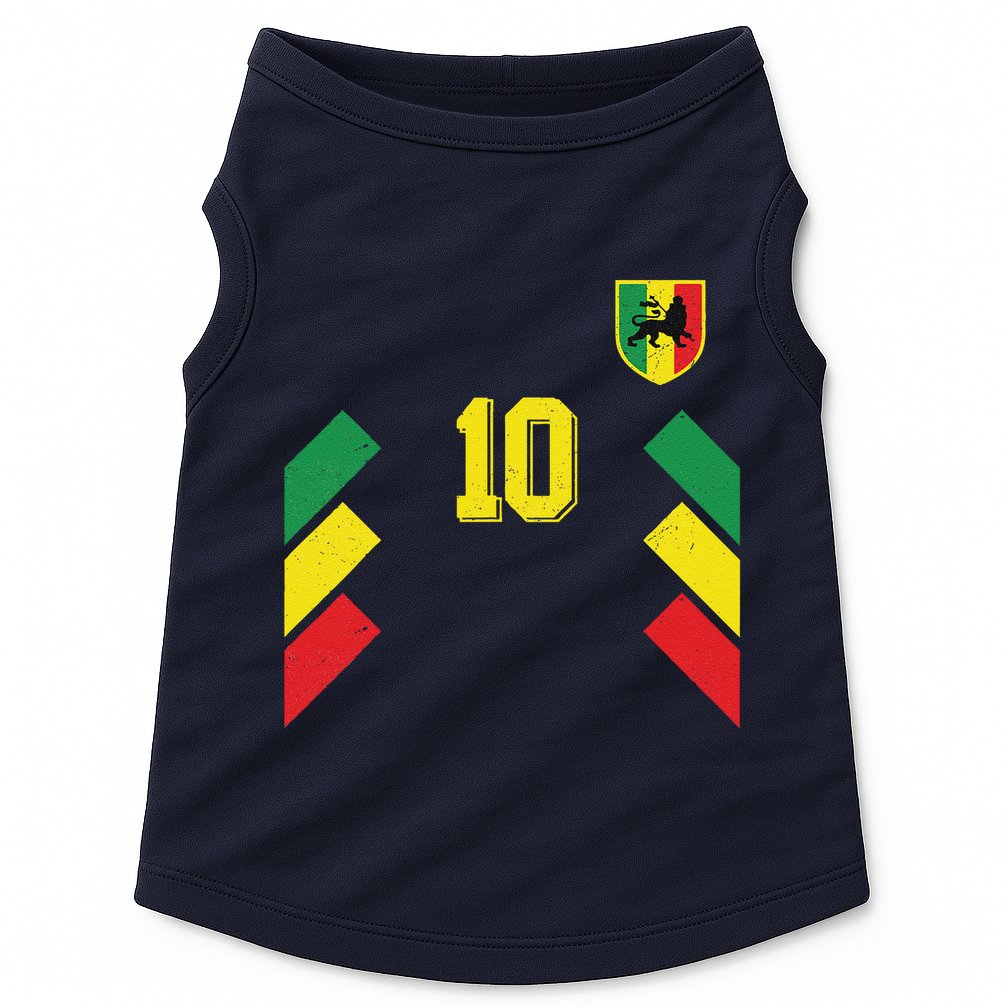 Retro Ethiopia Soccer Or Football For Ethiopian Fans Doggie Tank