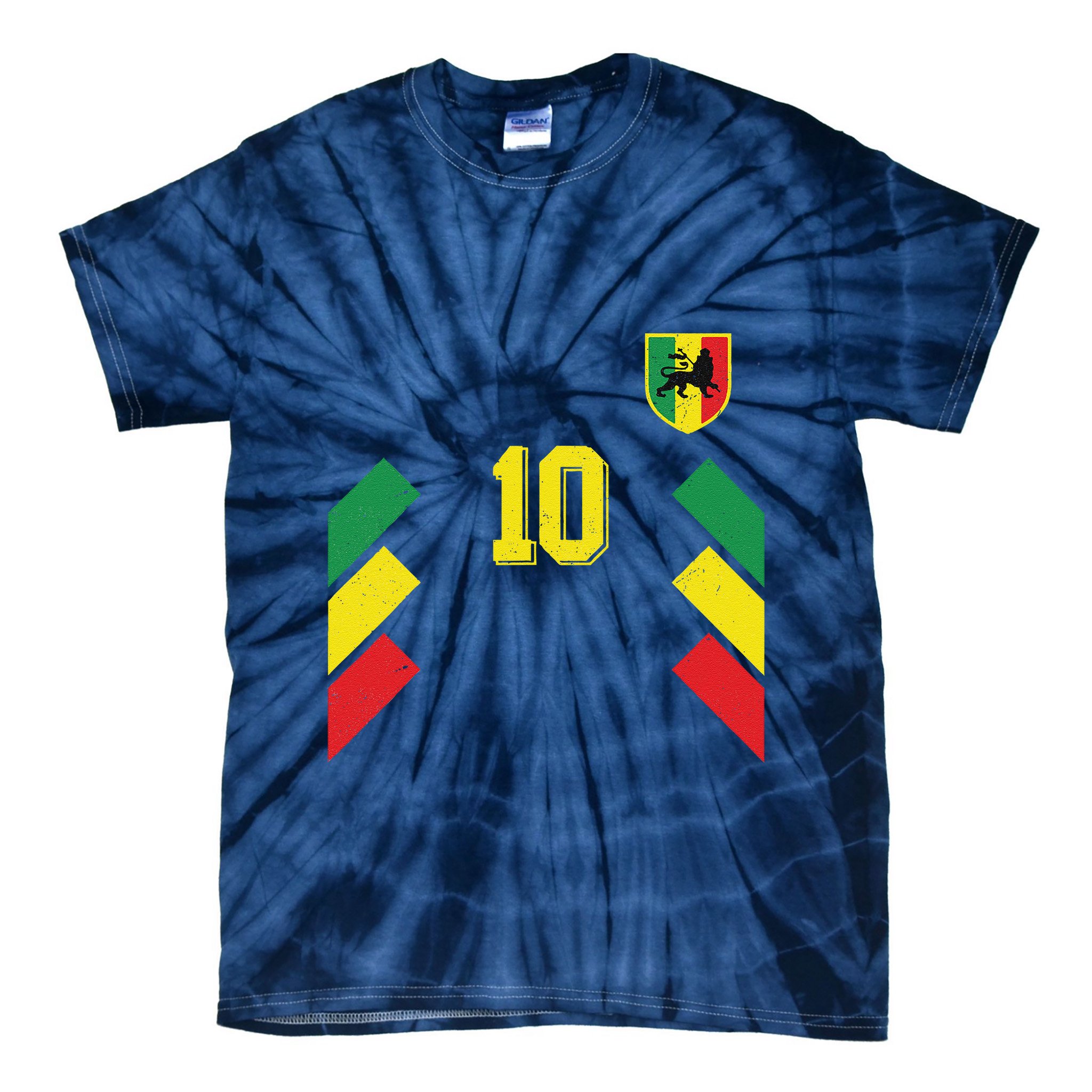 Retro Ethiopia Soccer Or Football For Ethiopian Fans Tie-Dye T-Shirt
