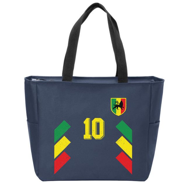 Retro Ethiopia Soccer Or Football For Ethiopian Fans Zip Tote Bag