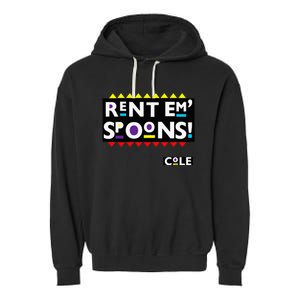 Rent Em Spoons 90S Black Sitcom Lover Urban Clothing Garment-Dyed Fleece Hoodie