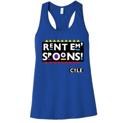 Rent Em Spoons 90S Black Sitcom Lover Urban Clothing Women's Racerback Tank